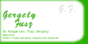 gergely fusz business card